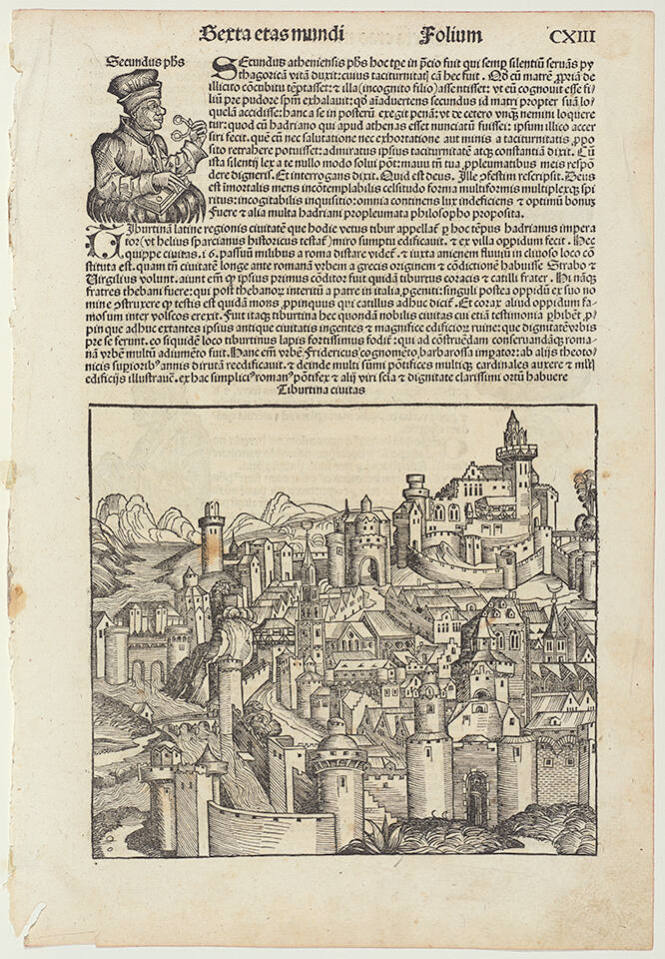 Leaf from Hartmann Schedel, "Nuremburg Chronicle"