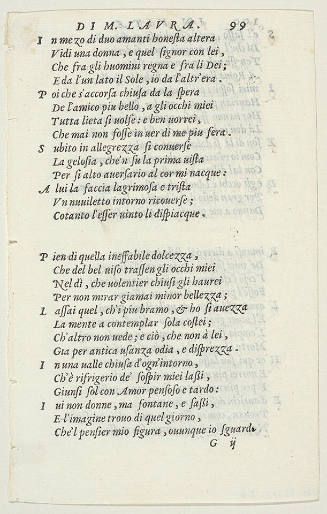Leaf from Petrarch, "Sonnets and Canzoni"