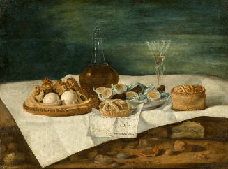 Afternoon Meal (Savouries): country paté, meat pies, egg salad, and wine