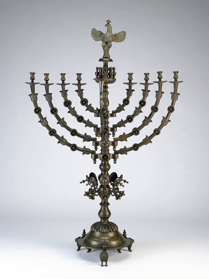 Standing Hanukkah Lamp for a Synagogue