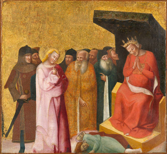 Panel from a dismembered altarpiece: Saint John the Evangelist and the Poisoned Chalice