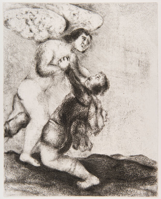 BIBLE I (plate 16): “La lutte avec l’ange”