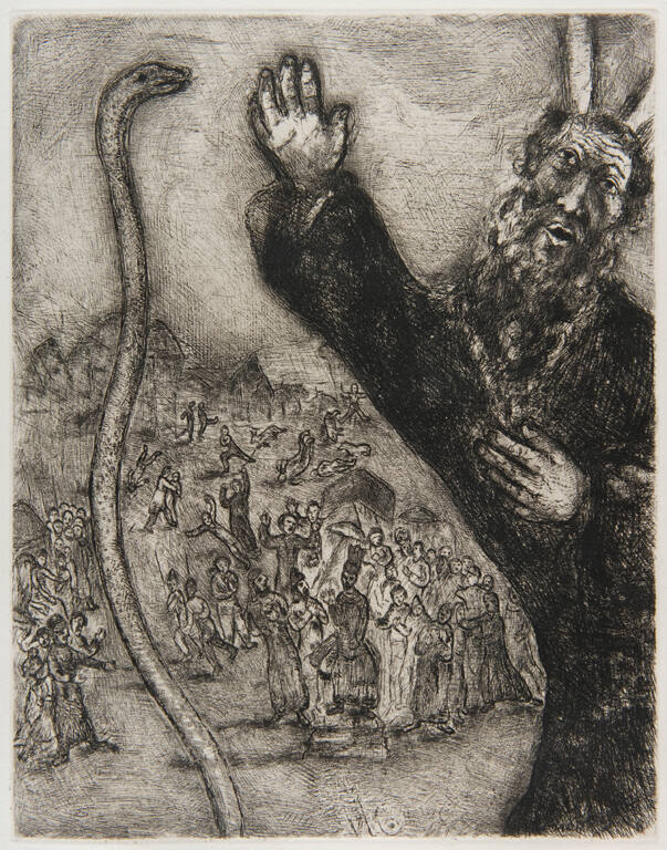 BIBLE I (plate 28): “Moïse et le serpent”