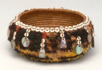 Ceremonial feathered basket