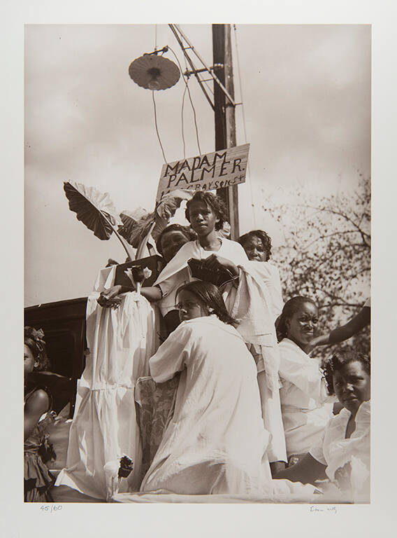 Untitled. Parade Float, "Madam Palmer" (Jackson)