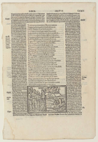 Leaf from Metamorphoses by Ovid (43 BCE–17 CE)

Commentary by Lactantius Placidus, Petrus Lavinius, and Raffaele Regio