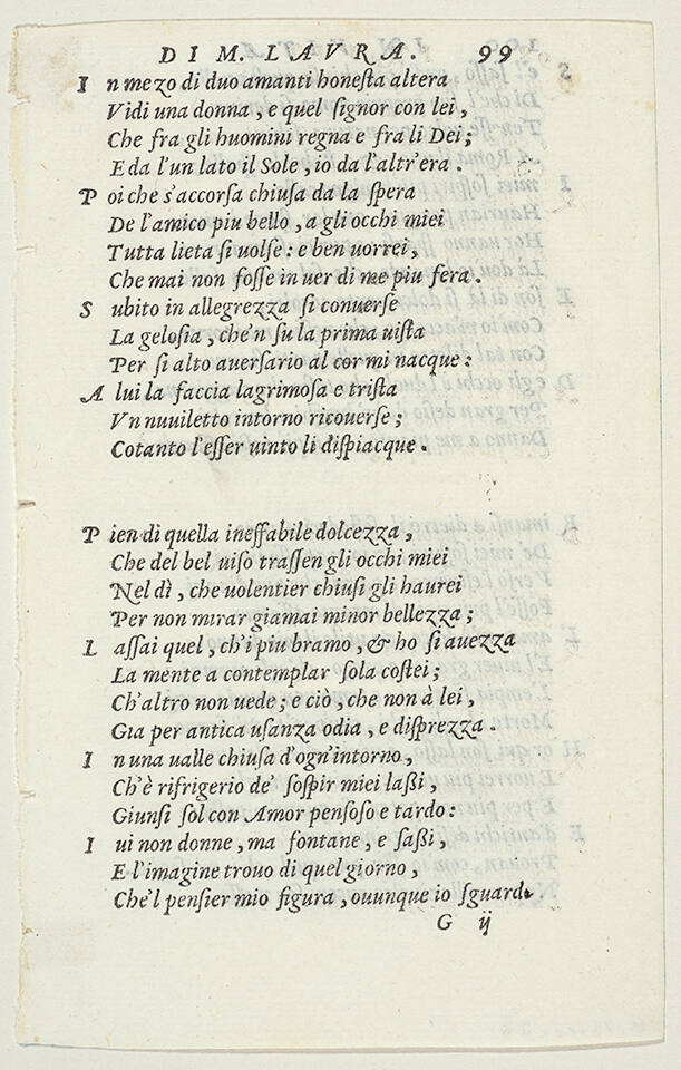 Leaf from Petrarch, "Sonnets and Canzoni"