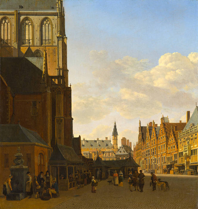 The Fish Market and the Grote Kerk at Haarlem