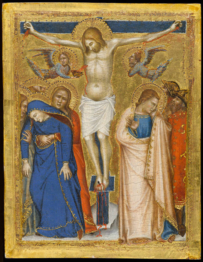 Central compartment of a wing of a diptych: The Crucifixion