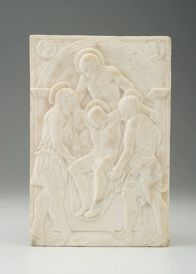 Relief with the Entombment of Christ and Donor Portraits