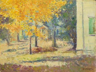 Autumn Landscape with Corner of a Building