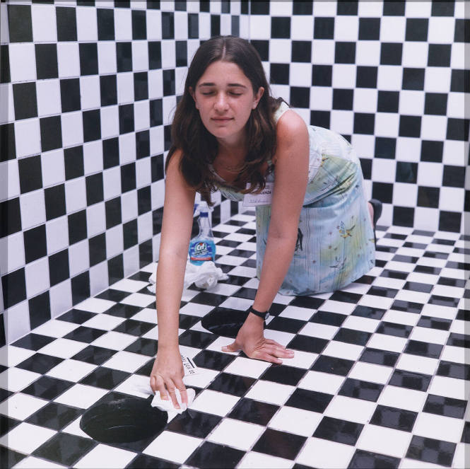 Matilde Llambi, Venice Biennale Gallery Attendant cleaning Fred Wilson's installation, Italy