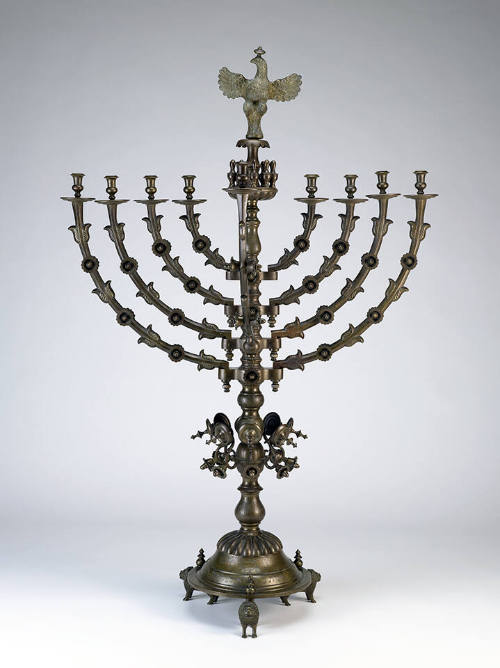 Standing Hanukkah Lamp for a Synagogue