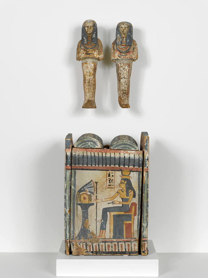 Shabti Box with Two Shabtis