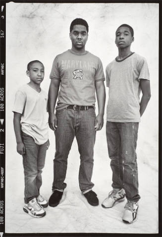 Shaermarus Holmes with Jeremiah and Jordan, April 2013, Goldsboro Street