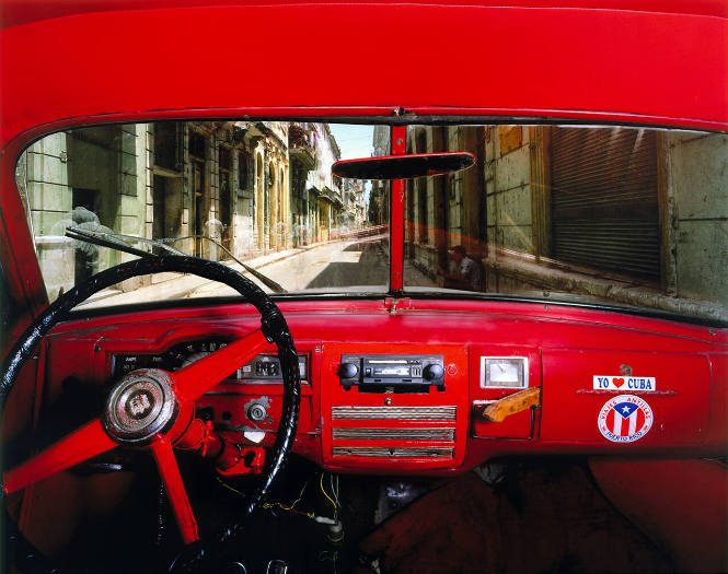 Calle Sol and Cuba, Havana, looking north from Alberto Rojas's 1951 Plymouth, May 23, 1998