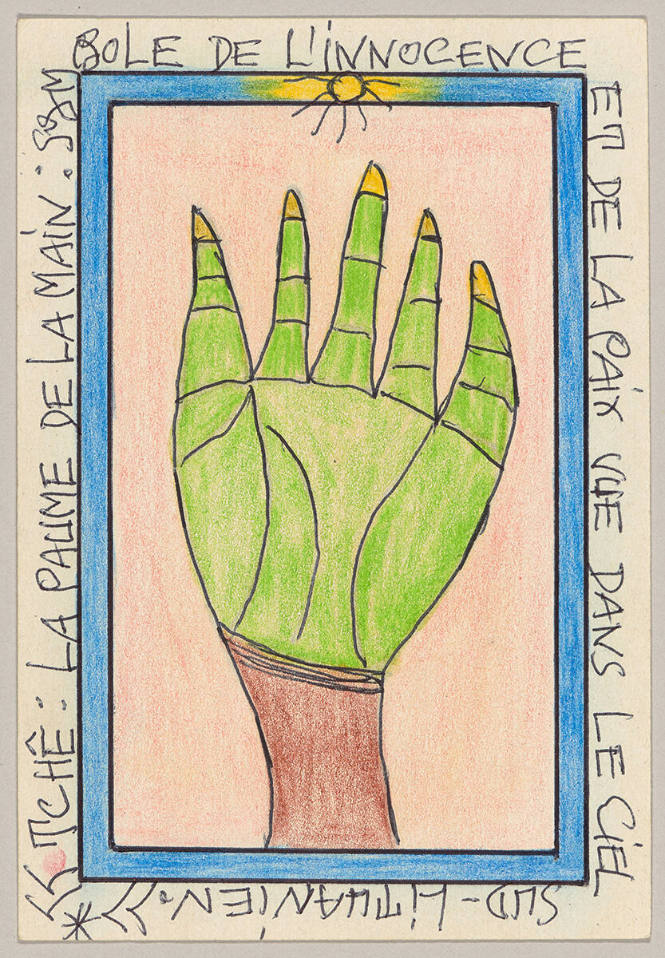 Tchê: La paume de la main: symbole de l’innocence et de la paix vue dans le ciel sud-lituanien (Tchê: the palm of the hand: symbol of the innocence and the peace seen in the Southern sky-Lithuanian)