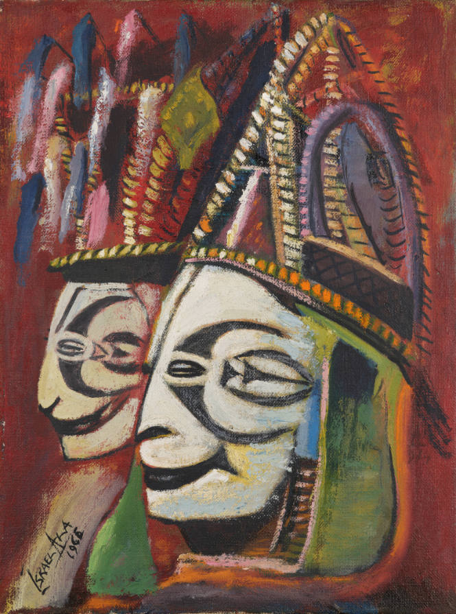 Untitled (Two Agbogho Mmuo Masks)