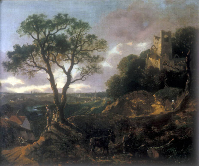 Landscape with Three Donkeys