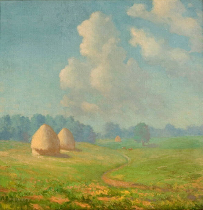 Landscape with Haystacks