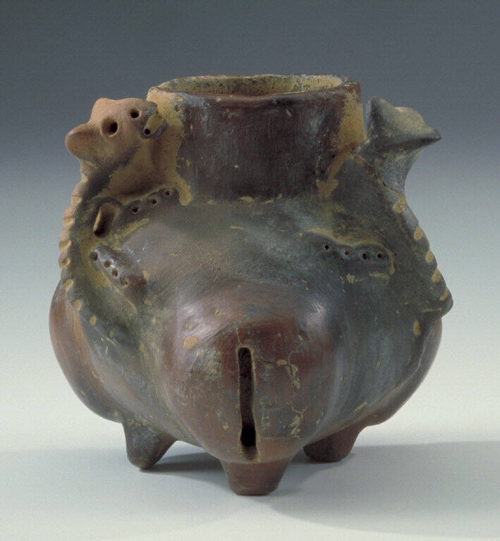 Jar with Jaguar Effigy Figures